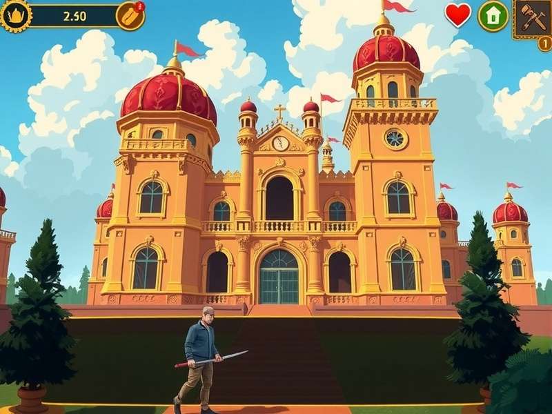 Mysore Royal Enigma gameplay screenshot showing palace environment